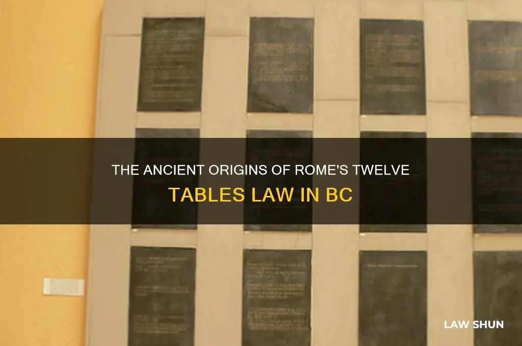 where was the law of the twelve tables in bc
