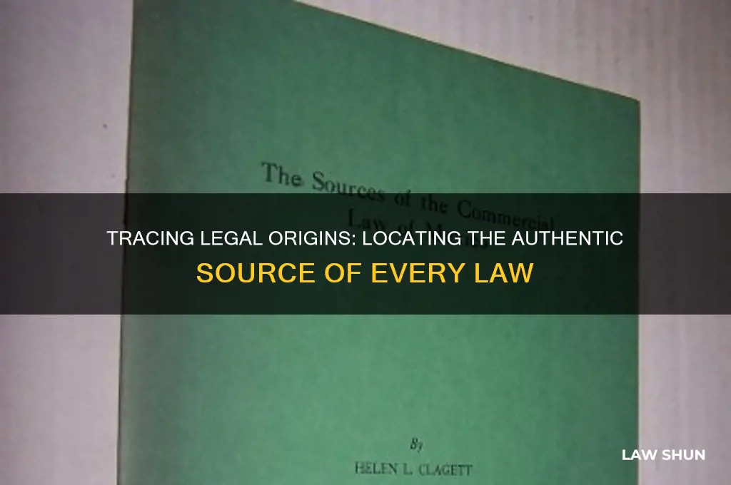 where would you find the original version of a law