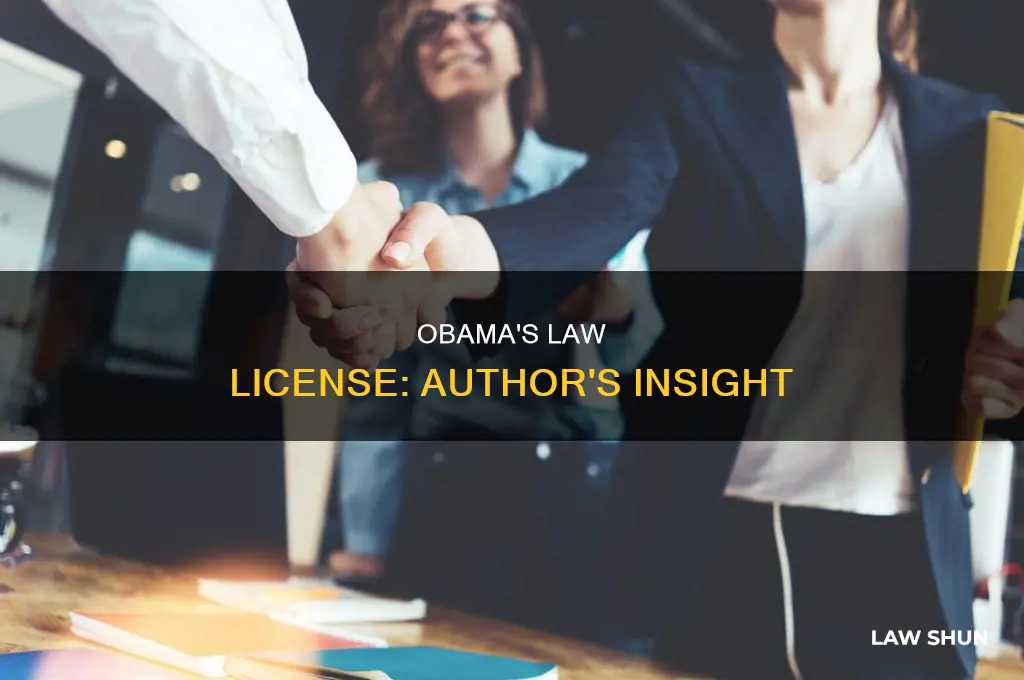 which author wrote about obama losing his law license