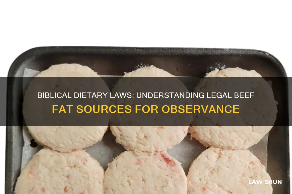 which beef fat is legal for the biblical dietary laws