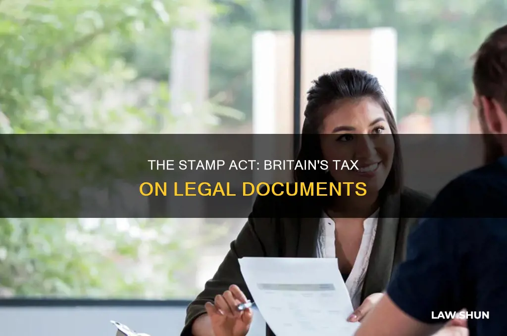which british law allowed a tax placed on legal documents