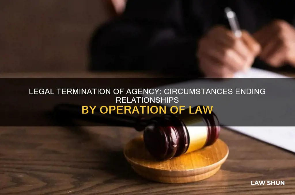 which circumstance would terminate an agency by operation of law
