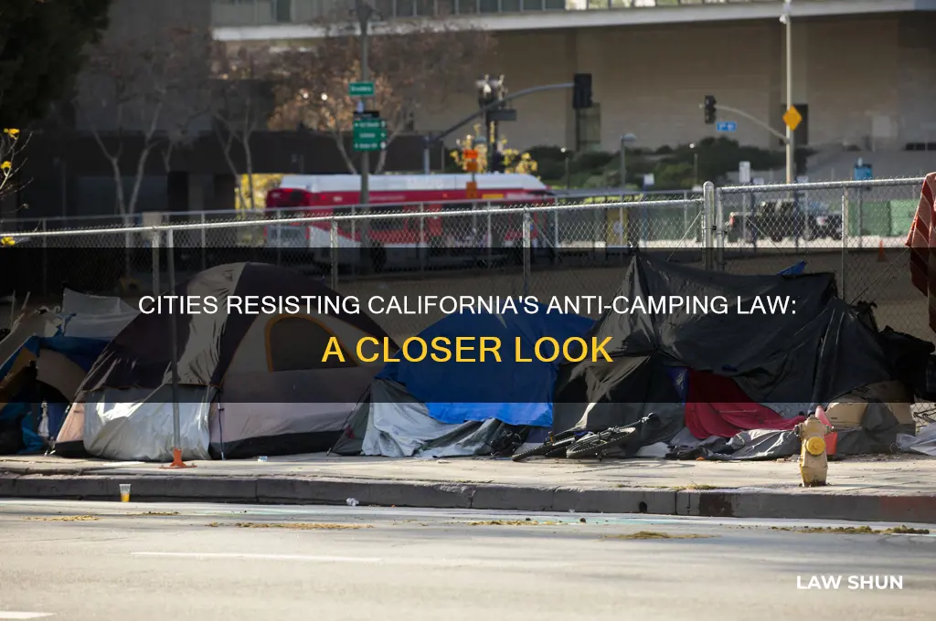 which cities arent adopting the anti camping law in ca