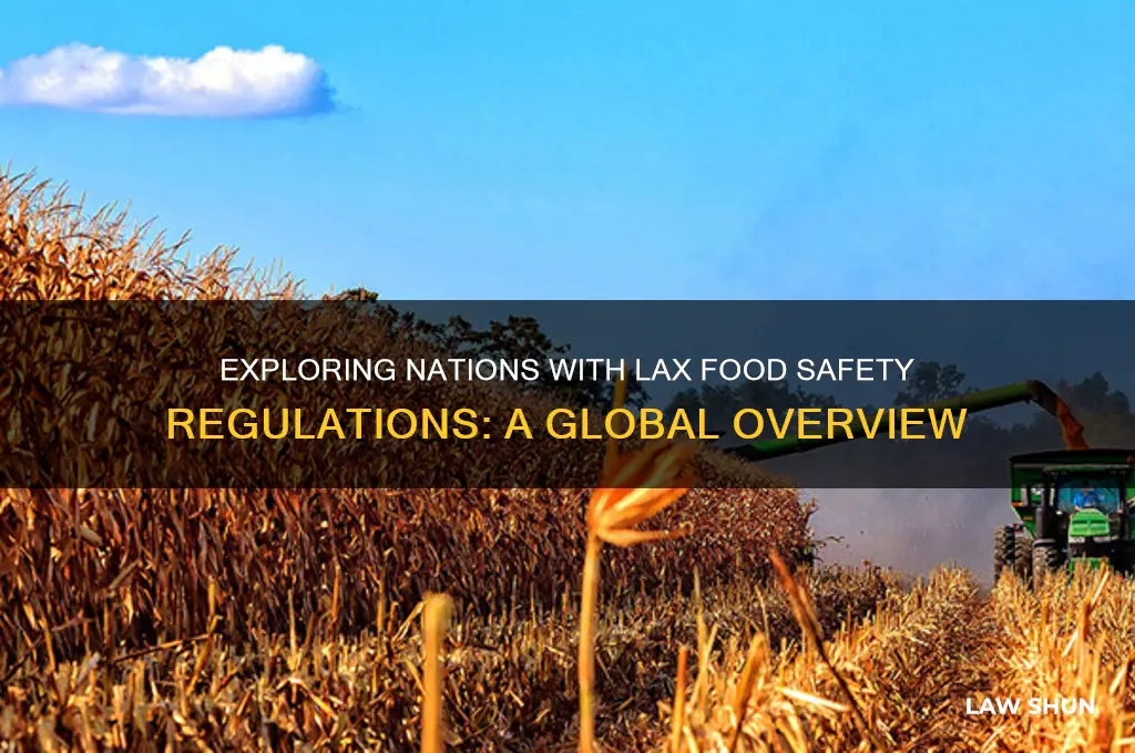 which countries have the least strict food safety laws