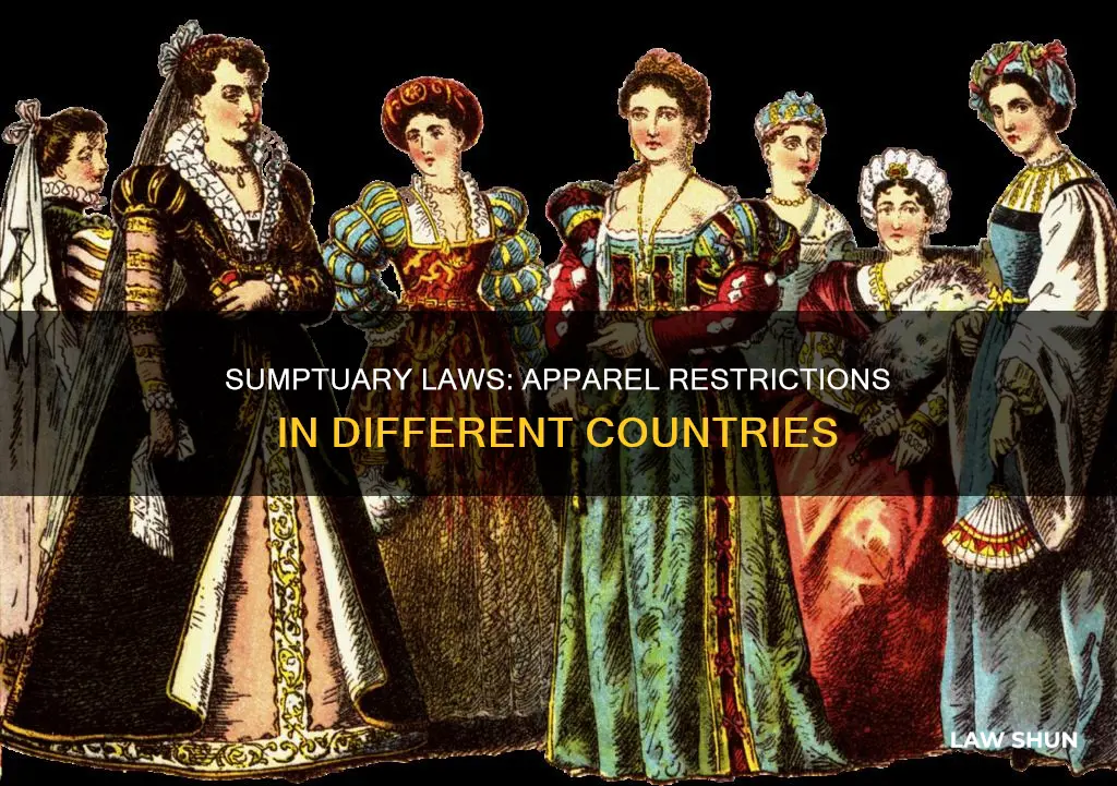 which country is the sumptuary laws related to apparel applied