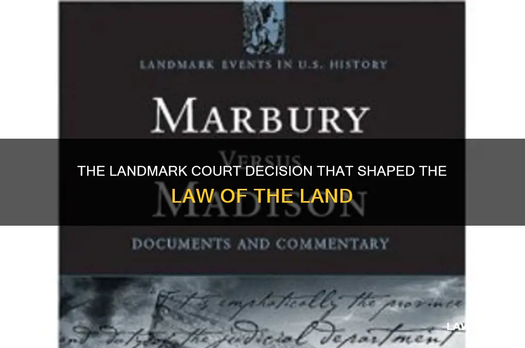 which court established itself as the law of the ladn