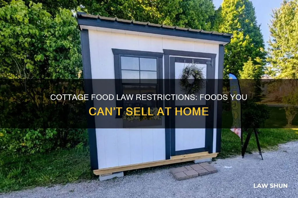 which food cannot be sold under the cottage food law