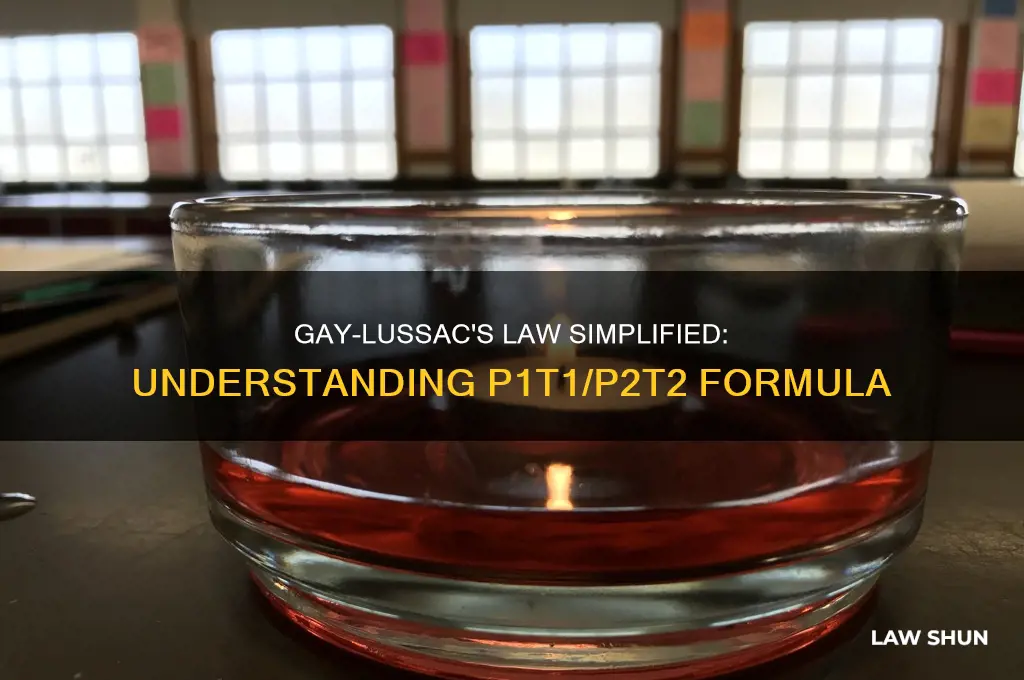 which formula represents gay-lussac