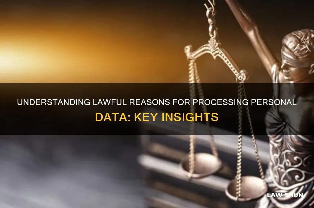 which four qualify as lawful reason to process personal data