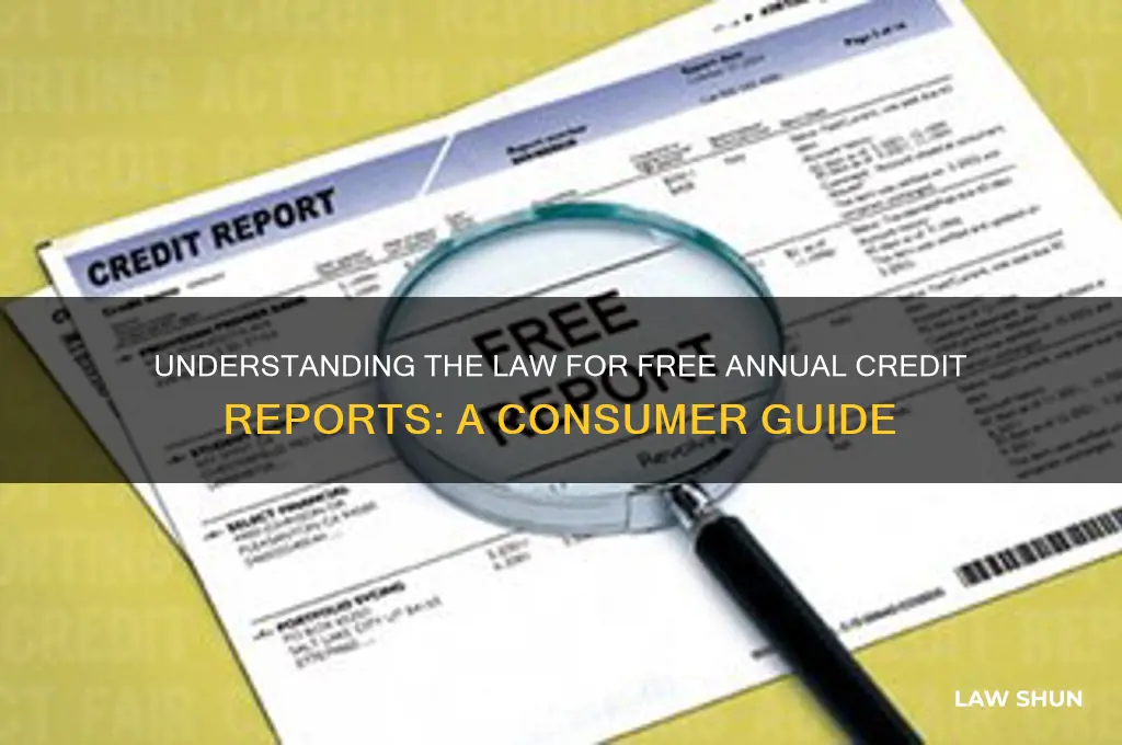 which law allows consumers to obtain a free credit report
