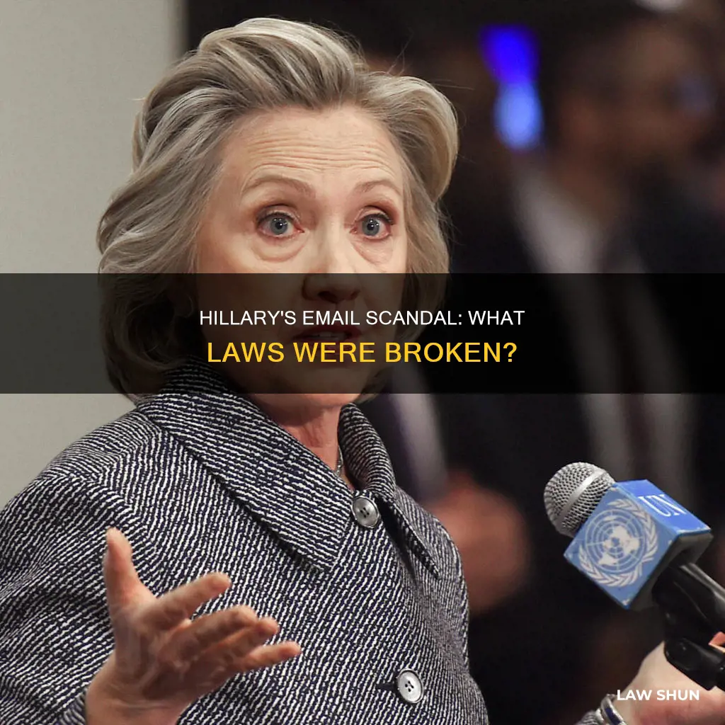 which law did hillary break with her personal email server