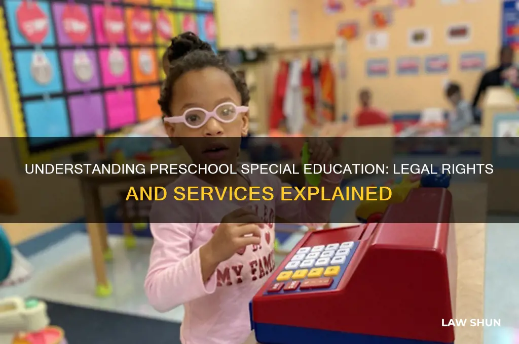 which law for preschool children to receive special education services