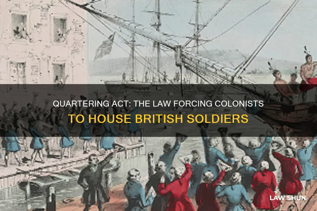 which law forced the amercan colonists to house british soldiers