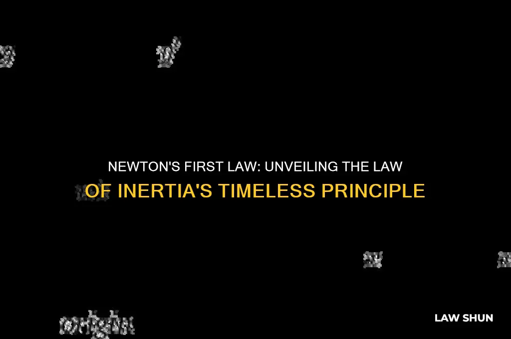 which law is also known as the law of intertia
