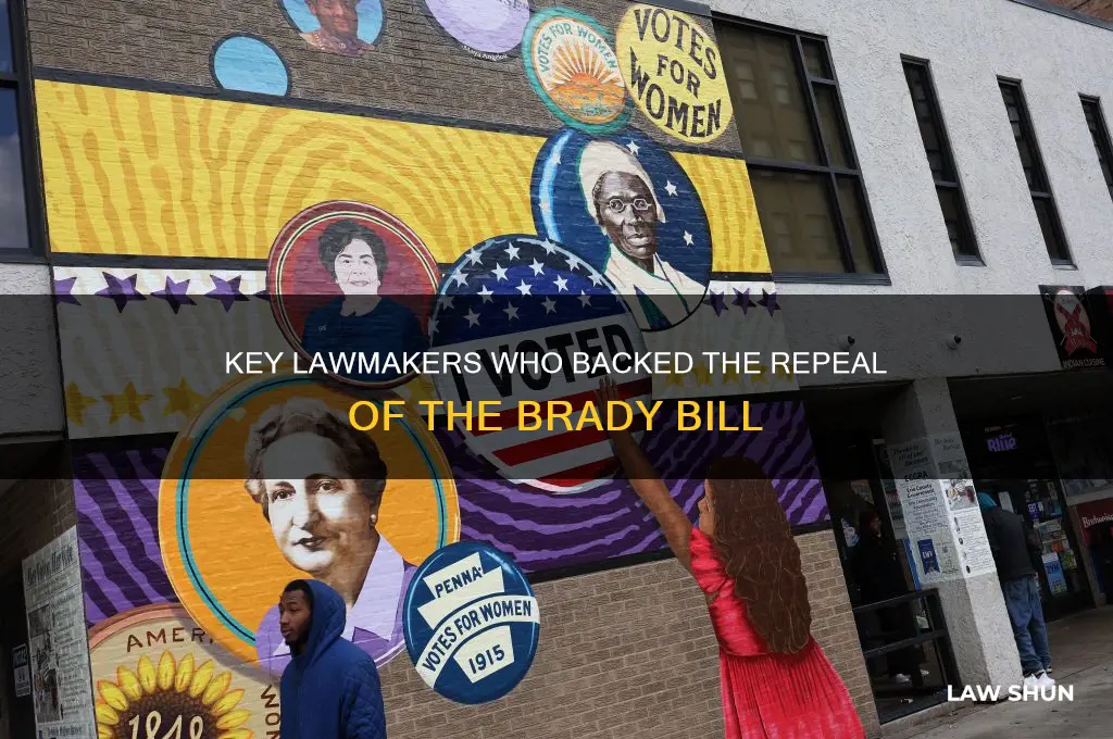 which law makers supported the repeal of the brady bill
