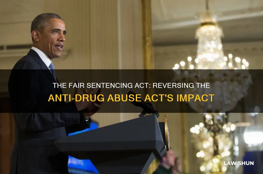 which law reversed the anti-drug abuse act