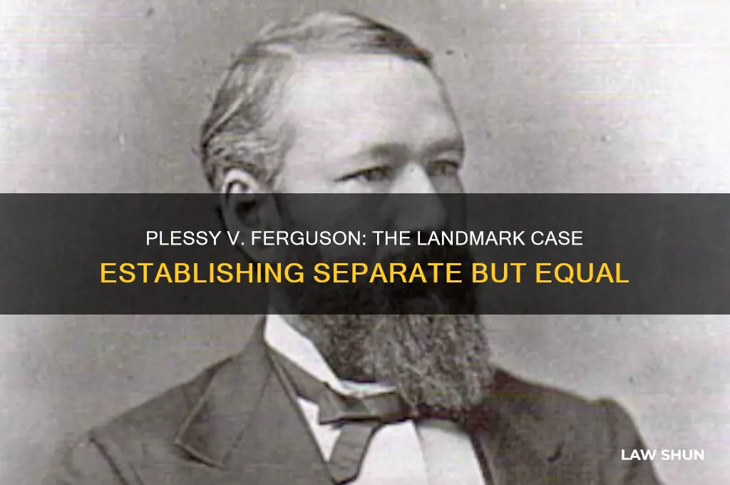 which law suit established the docterine of seperate but equal