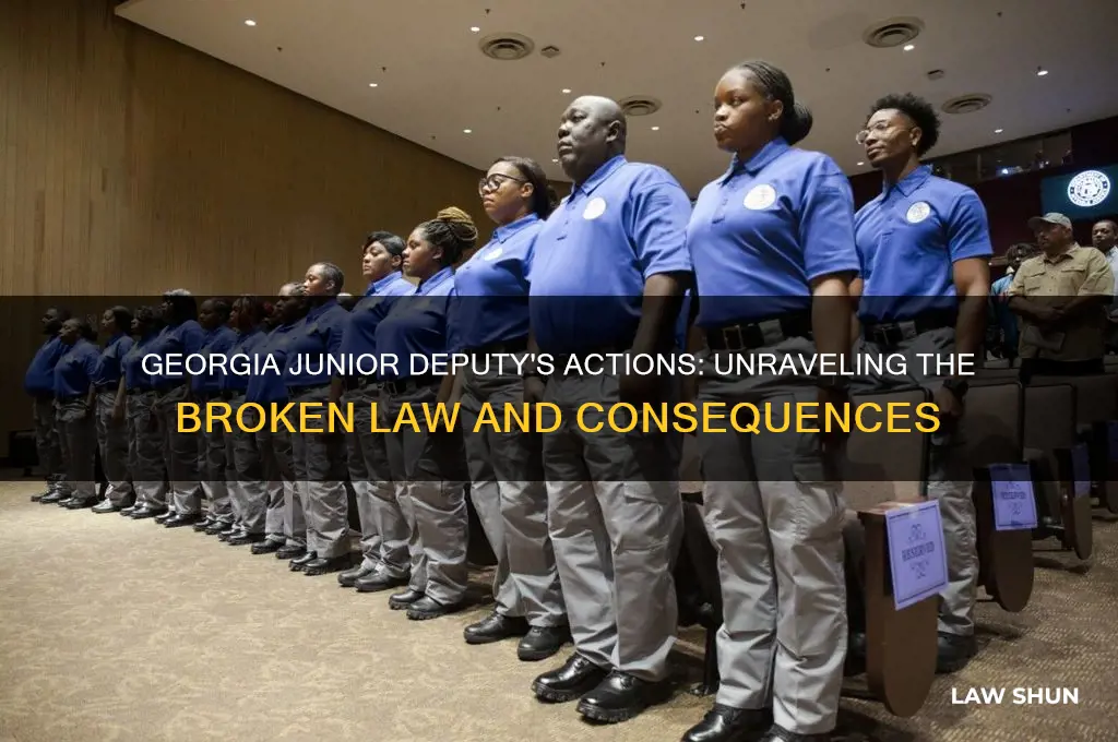 which law was broken when georgia junior deputee