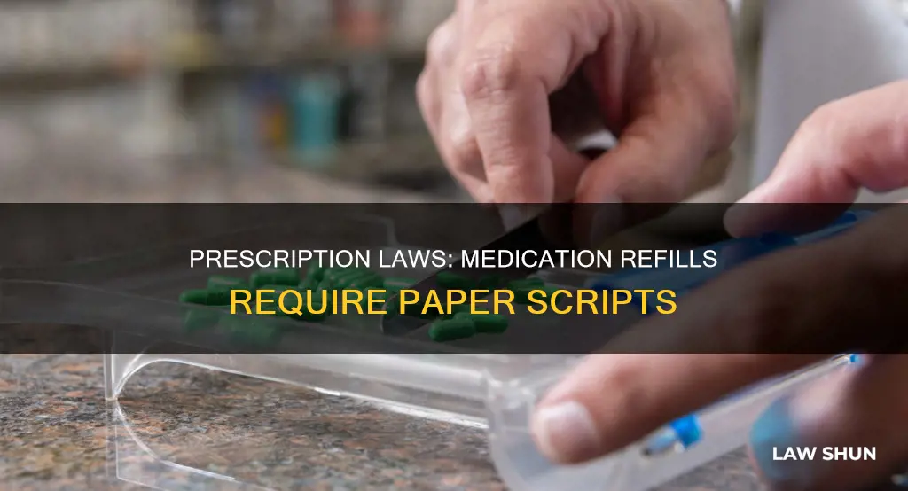 which medicines can be refilled only with paper script law