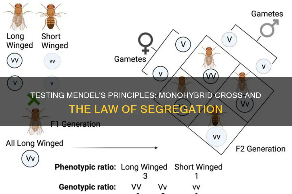 which of mendels laws is tested in the monohybrid cross