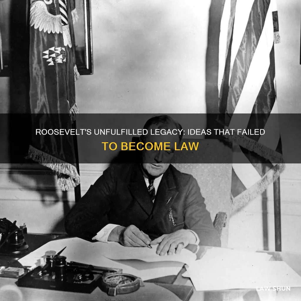 which of roosevelt ideas failed to become a law