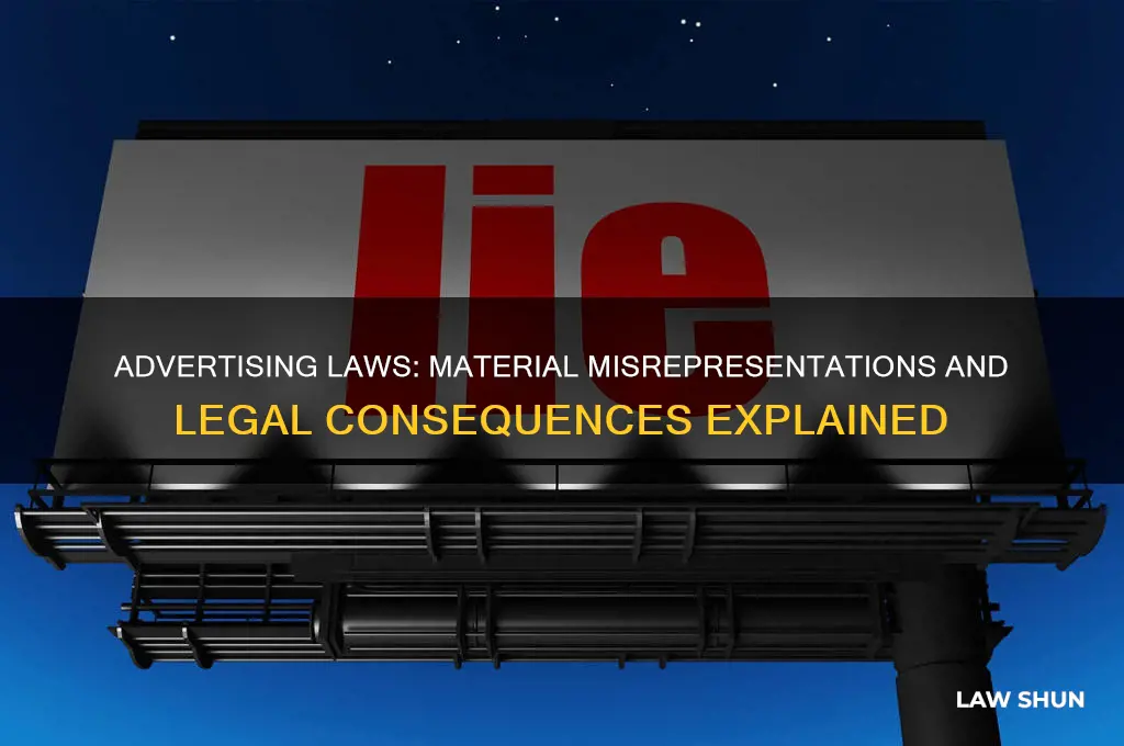 which of the advertising laws deal specifically with material misrepresentations