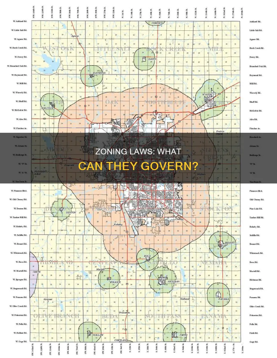 which of the following can be governed by zoning laws
