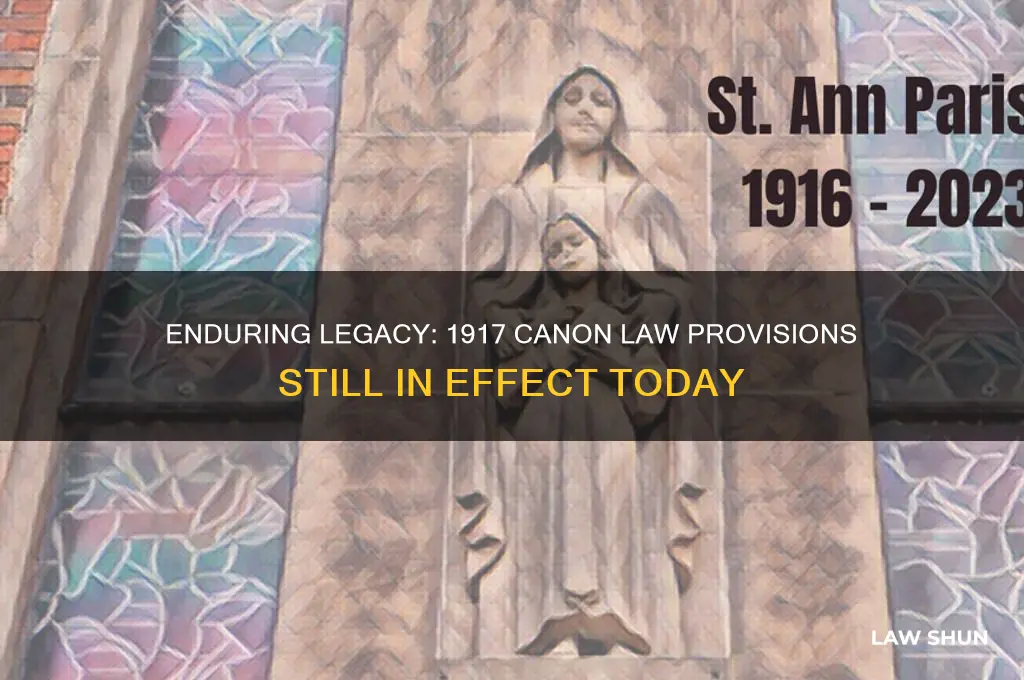 which parts of the 1917 code of canon law remain
