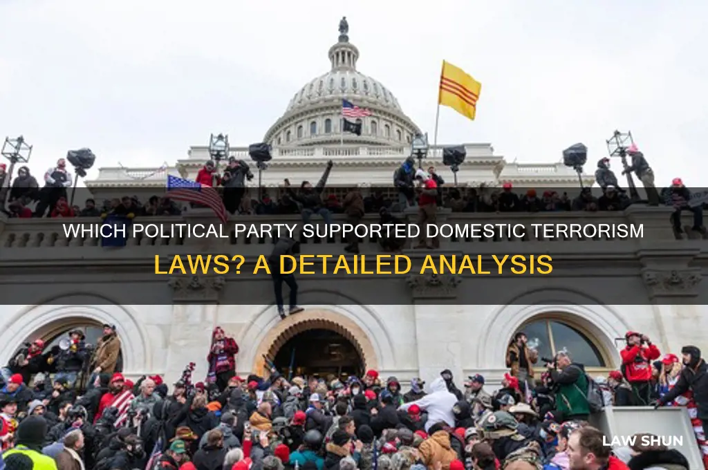 which party voted for the domestic terrorism laws