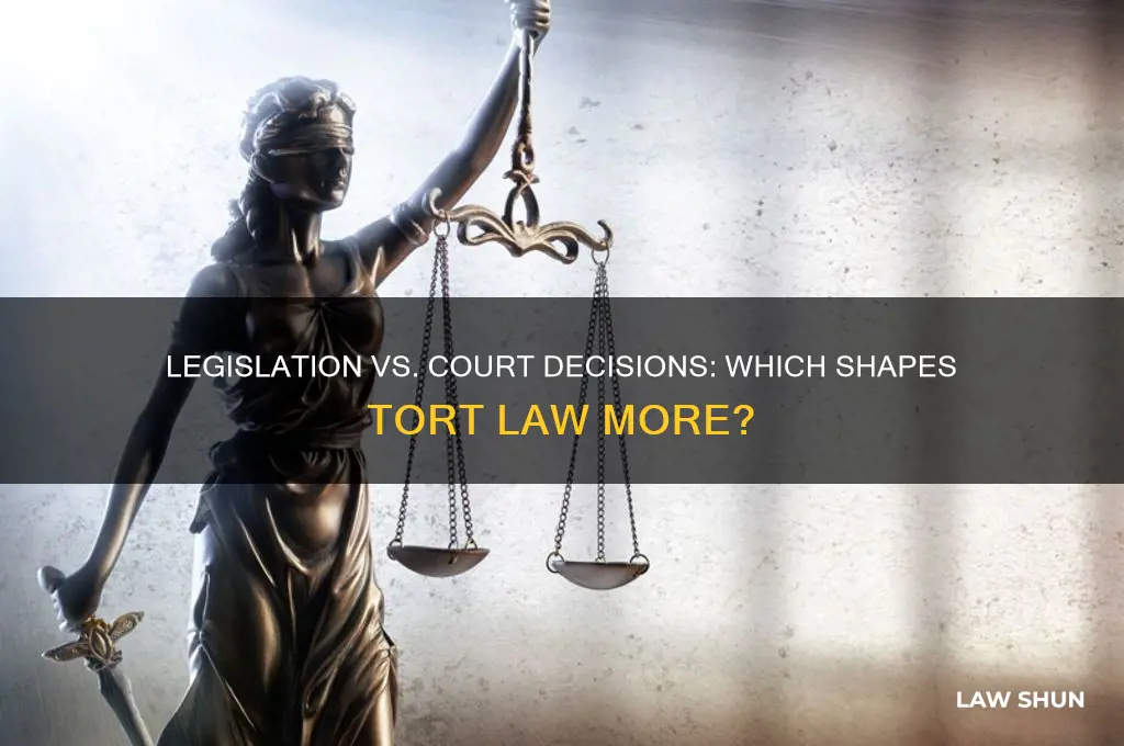 which plays larger role in tort law legislation or court