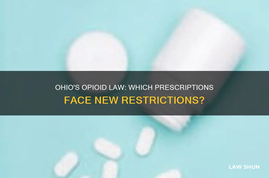 which prescriptions are affected by ohios opiod law