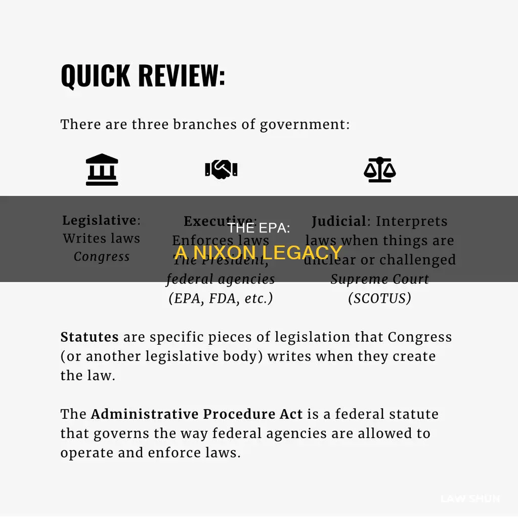 which president signed the law creating the epa