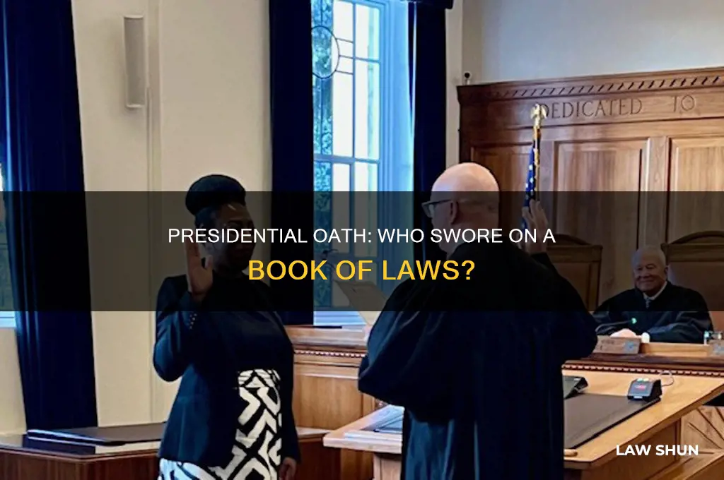 which president was sworn in on a book of laws