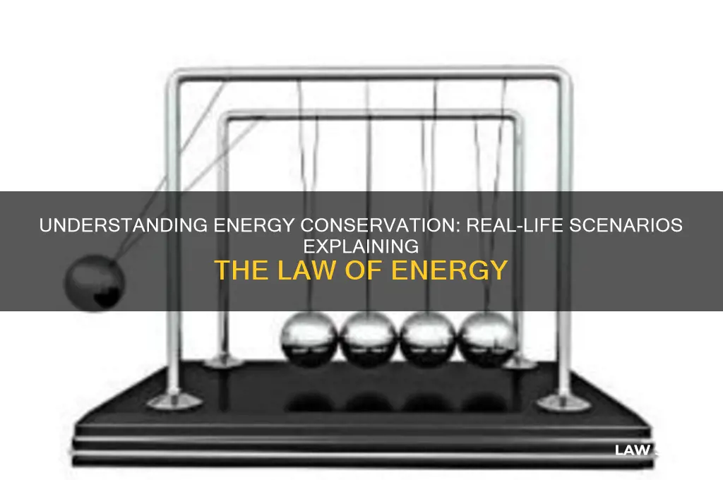 which scenario best describes the law of conservation of energy