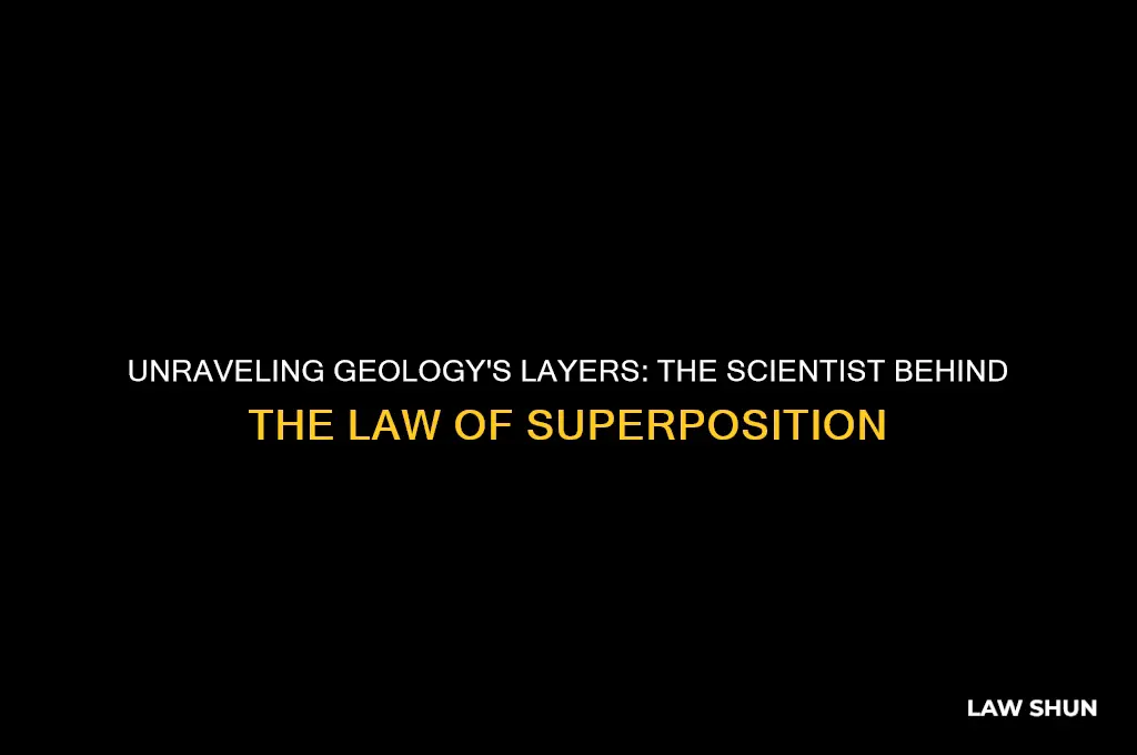 which scientist is credited with developing the law of superposition
