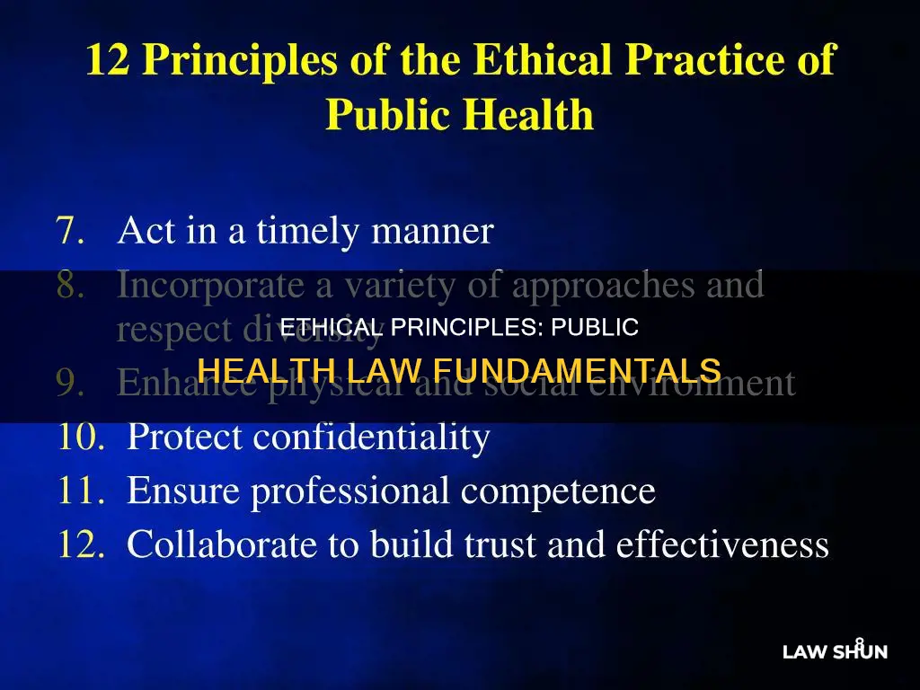 which six ethical principles apply to public health laws