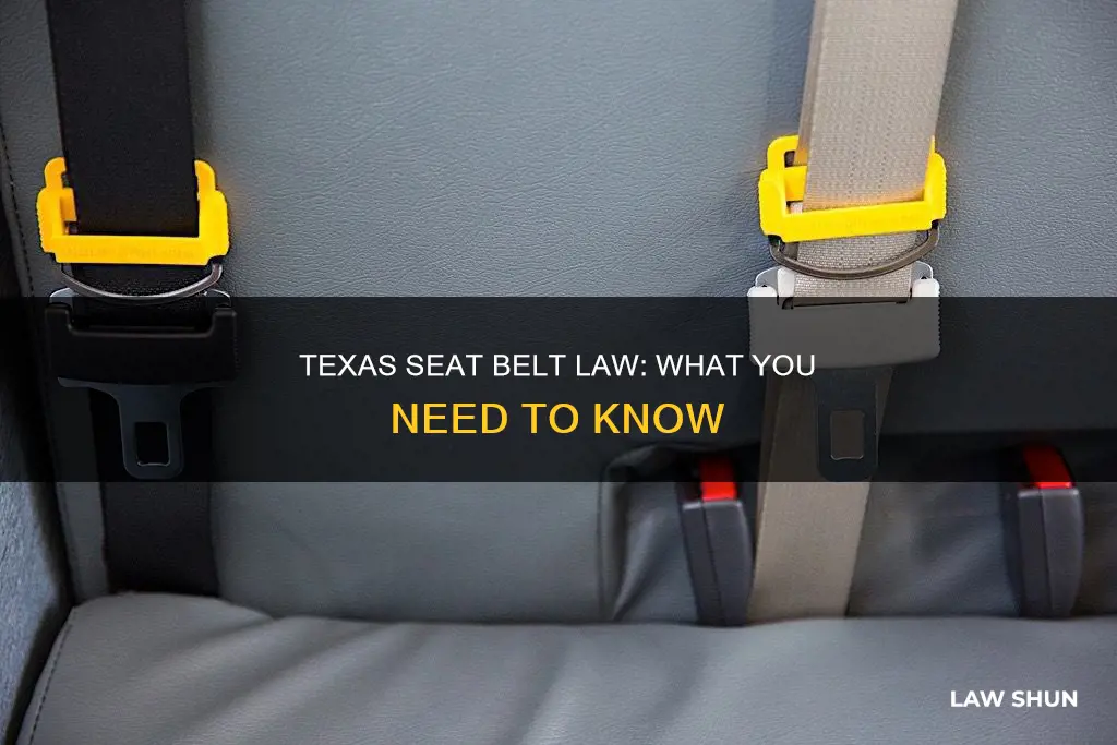 which statement applies to the texas seat belt law