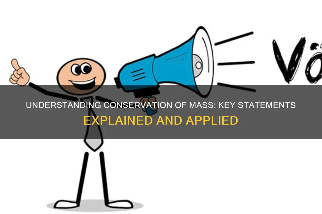 which statement best demonstrates the law of conservation of mass