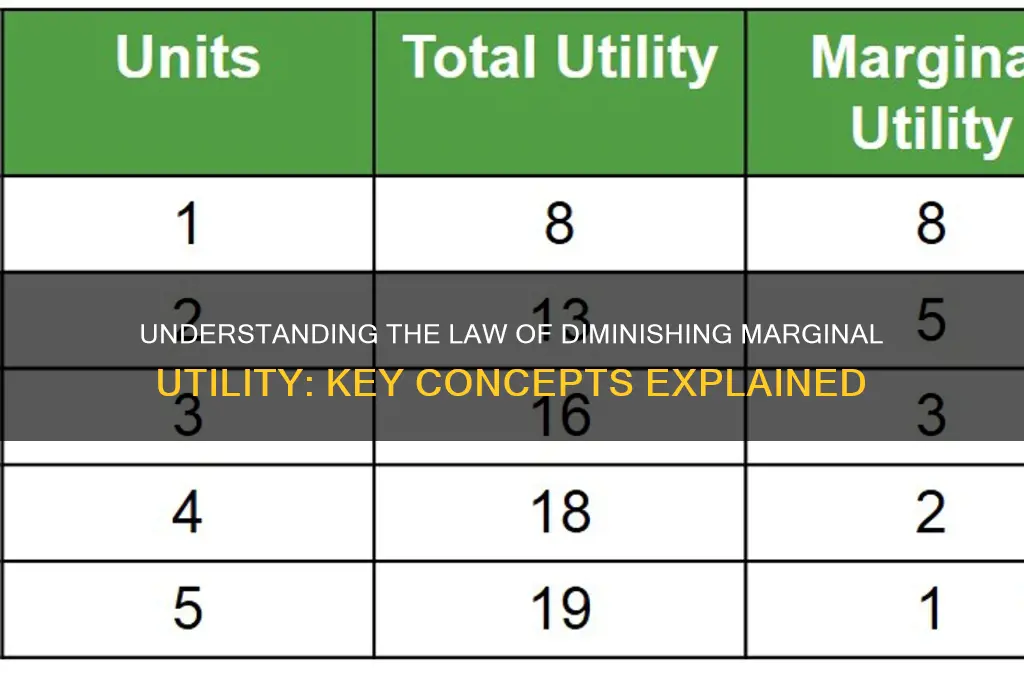which statement describes the law of diminishing marginal utility brainly