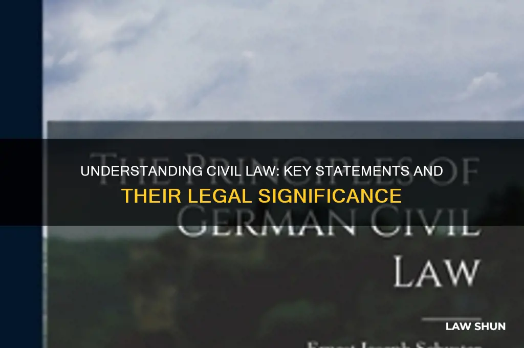which statement is associated with civil law