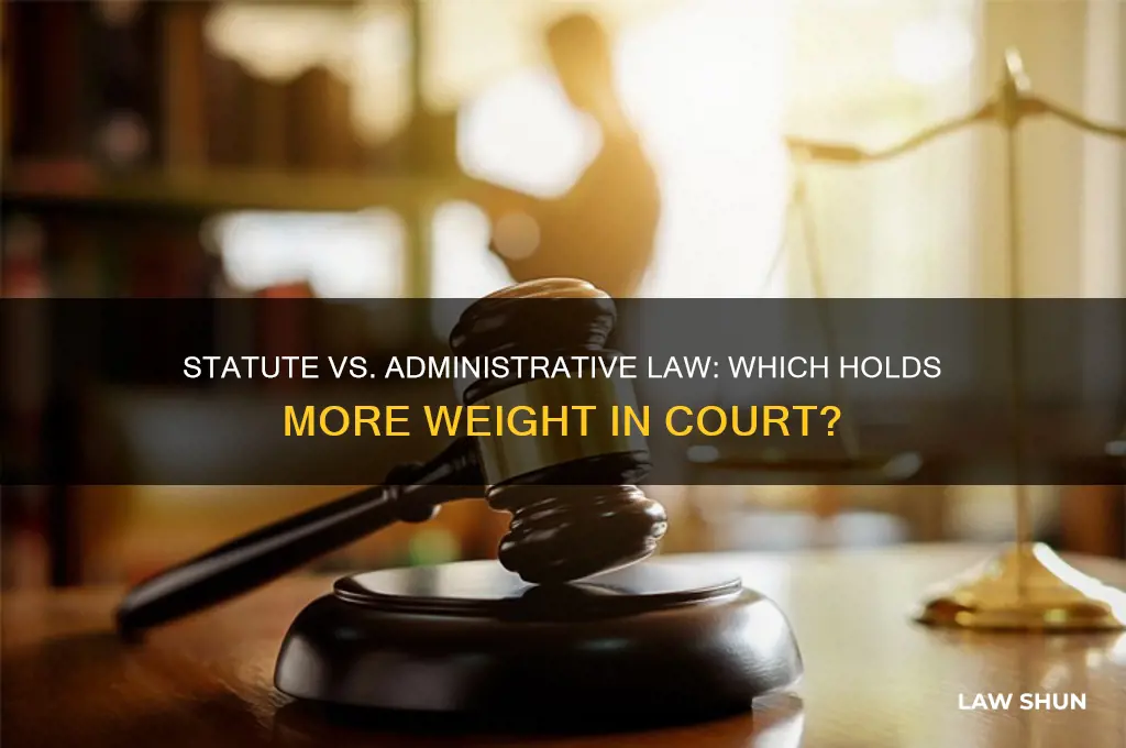 which wins in court administrative law or statute