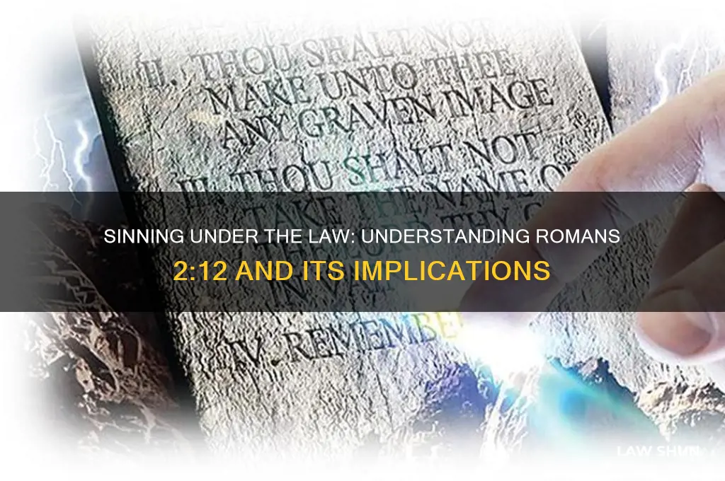 who are those who sin under the law 2 12