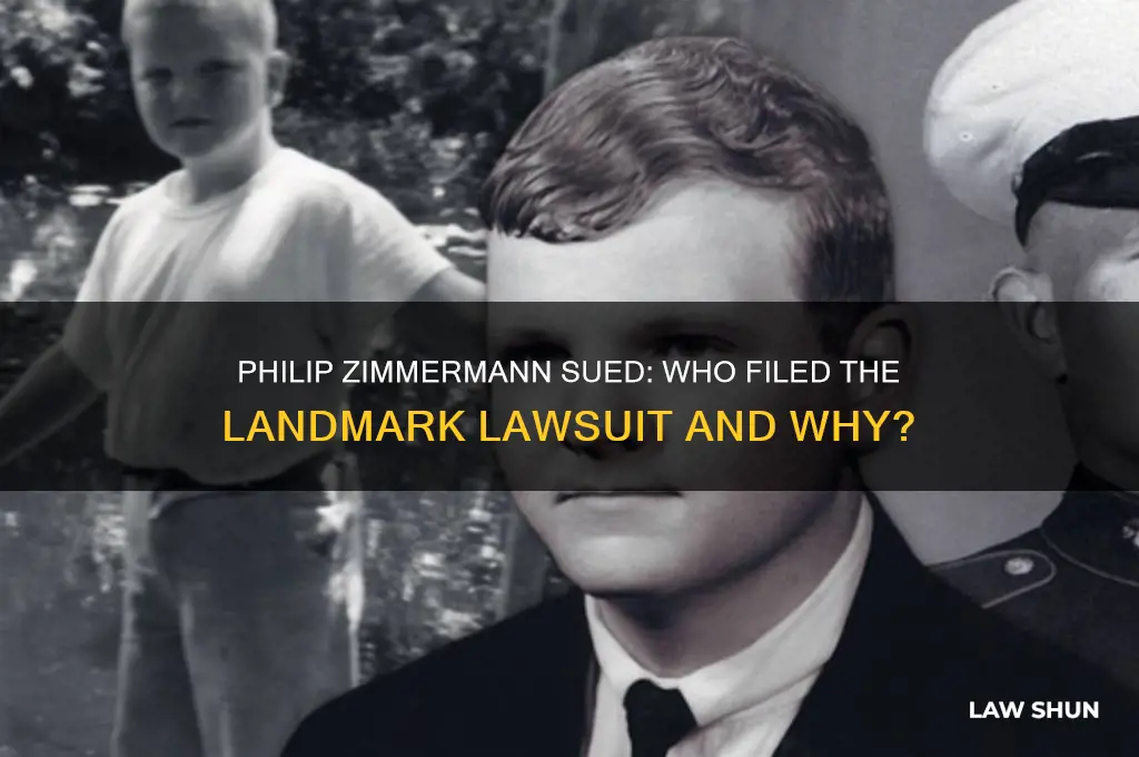 who brought a law suit against philip zimmermann