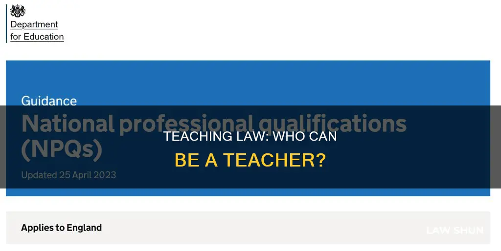who can be a teacher law