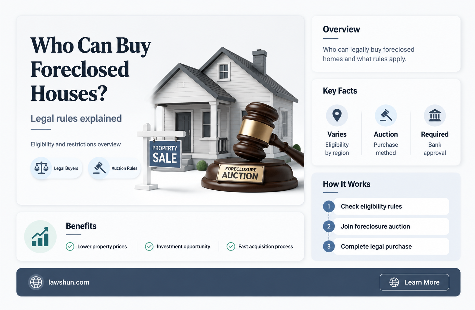 are there laws about who can buy foreclosed house