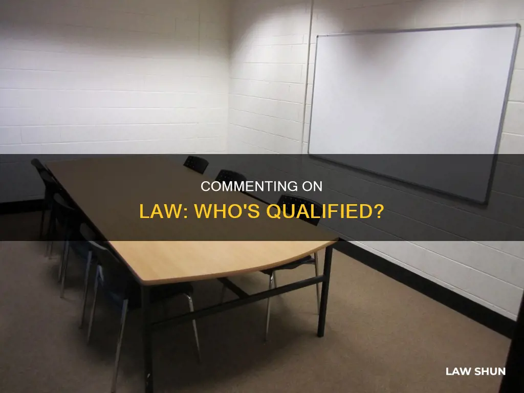who can comment on law