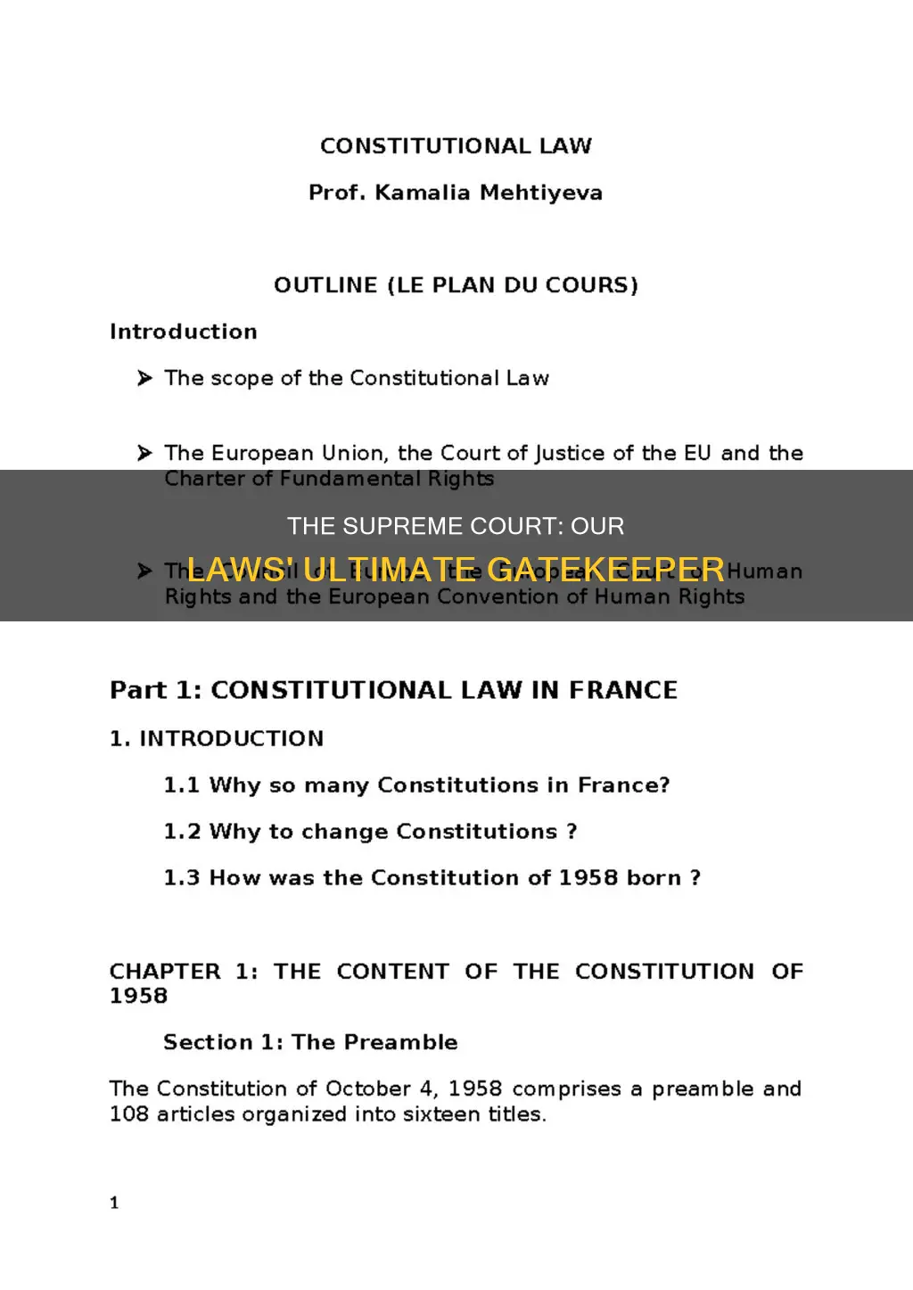 who can control constitutionality of laws