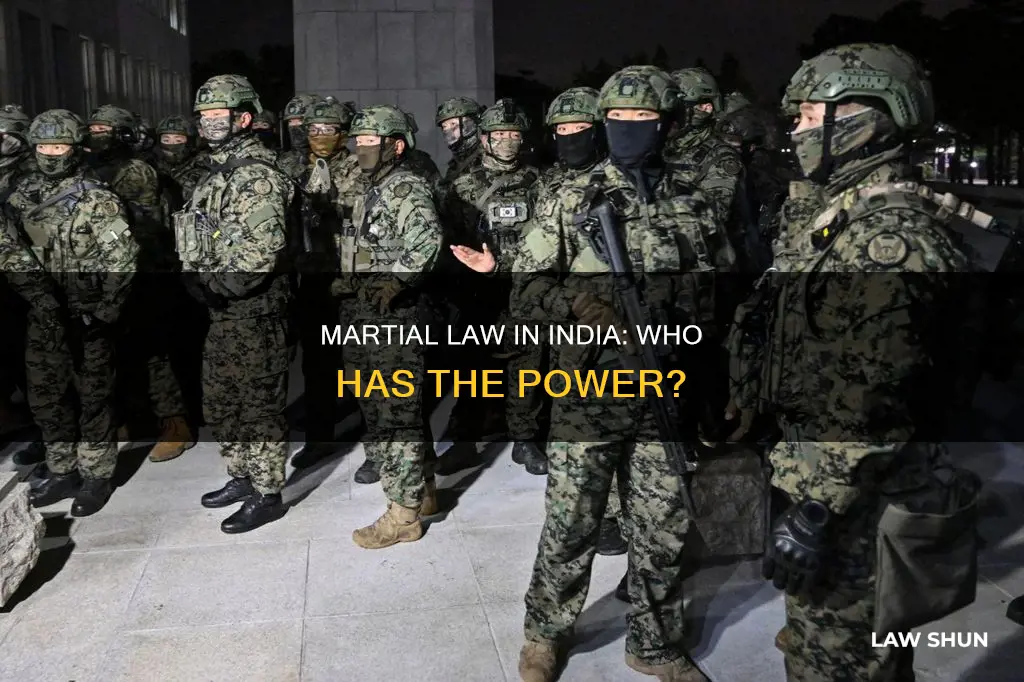 who can declare martial law in india