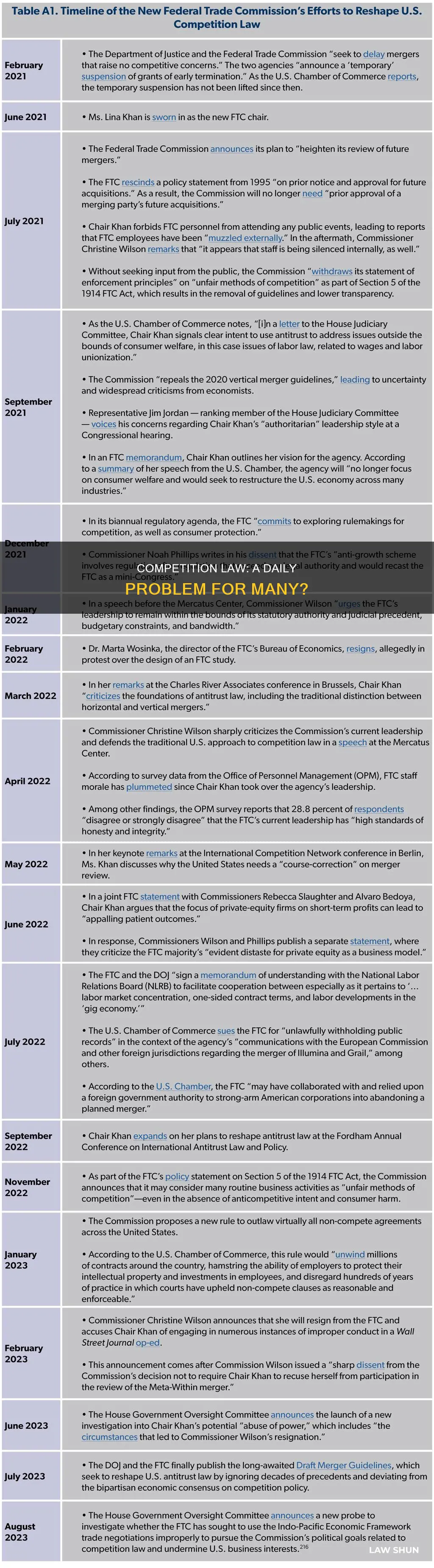 who can face competition law problems in their daily work
