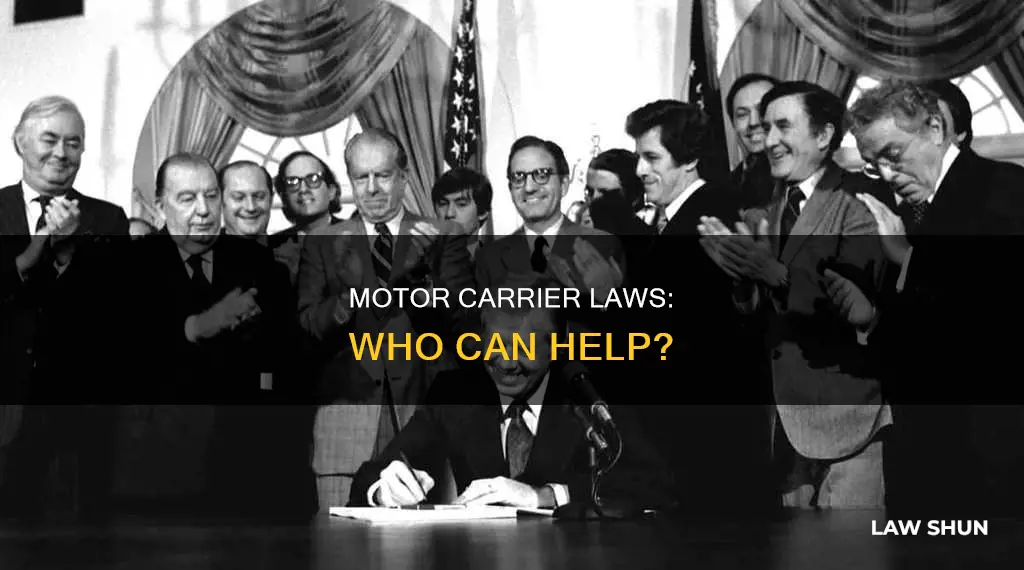 who can help me figure ot private motor carrier laws